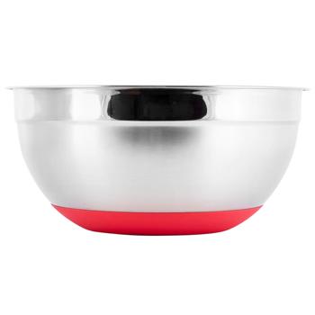 Kamille КМ4352 Steel Bowl with Silicone/Anti-slip Bottom 30*14cm - buy, prices for - photo 2