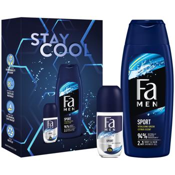 Schauma Fa Men Sport Shower Gel 400ml + Fa Men Sport Roll-On Antiperspirant 50ml Gift Set - buy, prices for NOVUS - photo 2