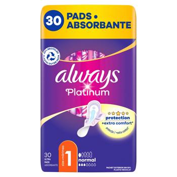 Always Platinum Normal Hygienical Pads Size 1 30pcs - buy, prices for - photo 13