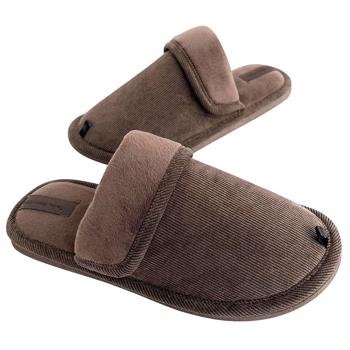 Twins HS-OZ 8689 Corduroy/Velour Brown Men's Slippers s.42-43 - buy, prices for Vostorg - photo 2