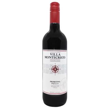 Villa Montecristo Primitivo Puglia Red Dry Wine 13% ​​0.75l - buy, prices for COSMOS - photo 1