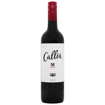 Callia Malbec Red Dry Wine 13.5% 0.75l