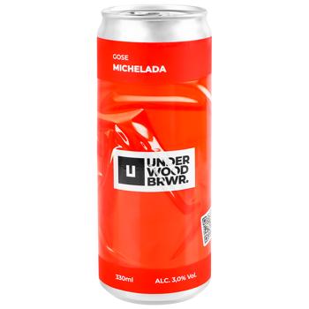Пиво Underwood Michelada светлое нефильтрованное 3% 0,33л