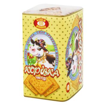 Biscuit-Chocolate Korivka Cookies with Baked Milk Flavor 180g - buy, prices for Chudo Market - photo 1