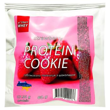 Craft Whey Strawberry with Chocolate Protein Cookies 60g - buy, prices for Supermarket "Kharkiv" - photo 1