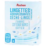 Auchan Fabric Softener Wipes Dryer 20pcs