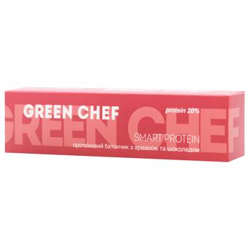 Батончик протеиновый Green Chef Smart Protein с арахисом и шоколадом 40г