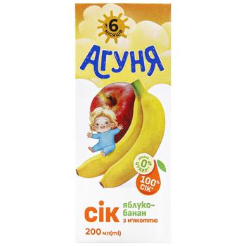 Agunya Apple Banana Juice with Pulp 200ml - buy, prices for - photo 2