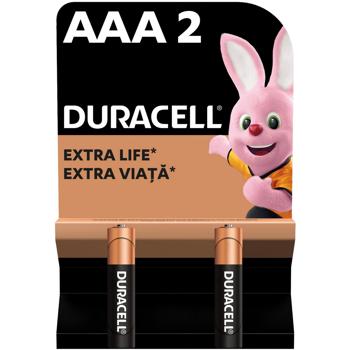 Батарейки Duracell AAA щелочные 2шт