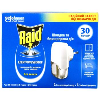 Электрофумигатор Raid с жидкостью против комаров 30 ночей - купить, цены на КОСМОС - фото 2