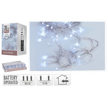 Гірлянда бат 30 ламп біл 30 см вн AX9800040 И821 (КІН) - купить, цены на Таврия В - фото 1