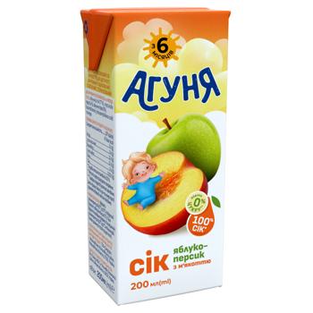 Сок Агуня яблочно-персиковый с 6 месяцев 200мл - купить, цены на КОСМОС - фото 2