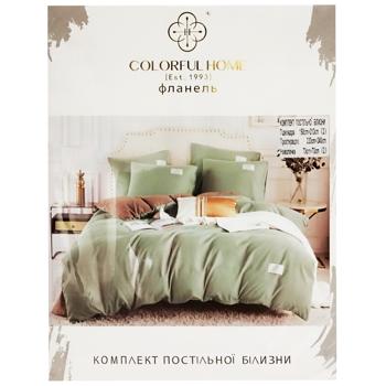 Комплект постільної білизни Colorful Home сімейний фланель150*210х2шт/220*240/70*70см - купити, ціни на - фото 5