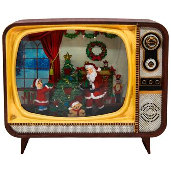 Фигурка Bona Di Телевизор водная музыкальная с LED подсветкой 21х12х17см