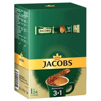 Jacobs Monarch 3in1 Instant Coffee Drink 15g x 24pcs - buy, prices for - photo 1