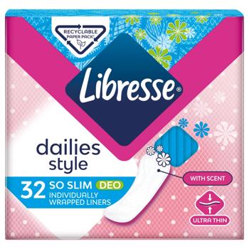 Libresse Style So Slim Deo Daily Pads 32pcs - buy, prices for MegaMarket - photo 1