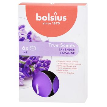Свеча Bolsius True Scents лаванда 6шт - купить, цены на КОСМОС - фото 1