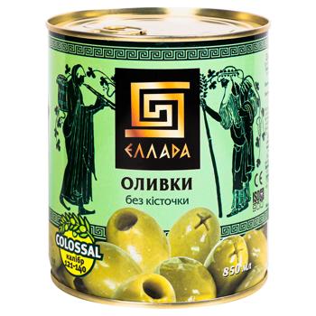 Ellada Pitted Green Olives 850ml