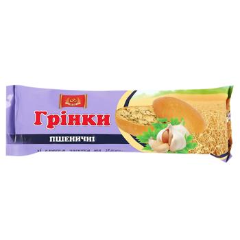 Грінки Єва-Хліб пшеничні зі смаком часник та зелень 100г - купити, ціни на Ідеал - фото 1