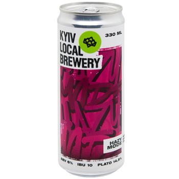 Kyiv Local Brewery Hazy Mode Light Unfiltered Beer 6% 0.33l