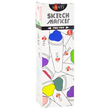 Маркер Santi Sketch королевский голубой SM-03 - купить, цены на Auchan - фото 3