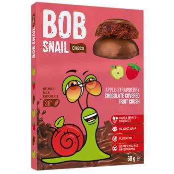 Цукерки Bob Snail яблучно-полуничні в молочному шоколаді 60г - купити, ціни на Ідеал - фото 1