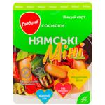 Сосиски Глобино Нямські Міні з курячим філе вищий сорт 350г
