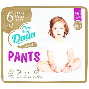 Dada Extra Soft 6 Panties-Diapers 15+kg 28pcs - buy, prices for Auchan - photo 1