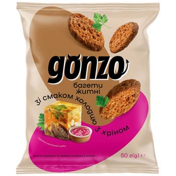 Gonzo Aspic and Horseradish Flavored Rusks 50g - buy, prices for Epicentr FOOD - photo 1