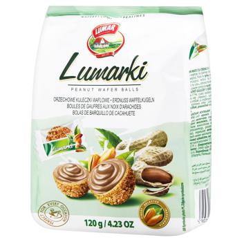 Цукерки Lumarki вафельні кульки зі смаком арахісу 120г - купити, ціни на METRO - фото 1