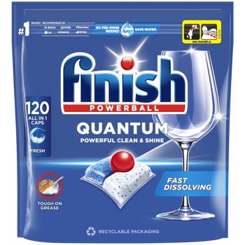 Таблетки для посудомоечных машин Finish Quantum All in 1 120шт