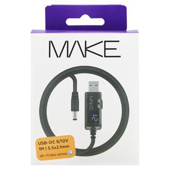 Кабель Make USB-DC 9/12V 1м черный - купить, цены на - фото 2