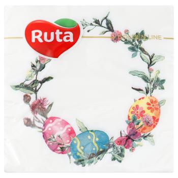 Серветки паперові Пасхальний віночок 33х33см Ruta 20шт - buy, prices for Chudo Market - photo 1
