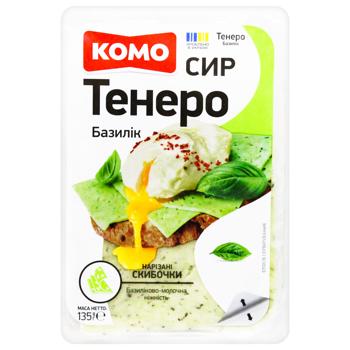 Komo Tenero Basil Sliced Cheese 50% 135g