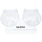 Миска Me&Pet пластикова подвійна 2х400мл