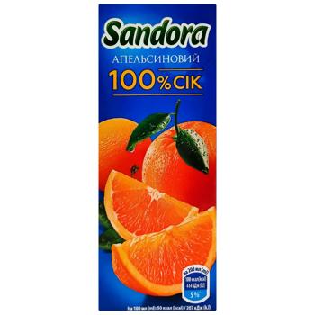 Сік Sandora апельсиновий неосвітлений 100% 200мл - купити, ціни на MasterZoo - фото 2