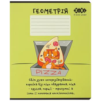 Зошит предметний ZiBi Cute Cat Геометрія клітинка 36 аркушів