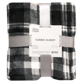 Плед Ardesto Flannel клетка серая 160x200см