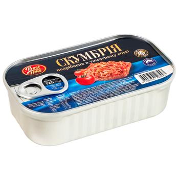 Best Time Mackerel Chopped in Tomato Sauce 125g - buy, prices for - photo 3