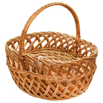 Корзина плетеная Цветок маленькая 25*10см - купить, цены на КОСМОС - фото 1