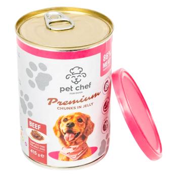 Вологий корм для собак Pet Chef 415 г - яловичина - купить, цены на MasterZoo - фото 2