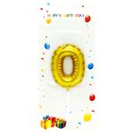 Number 0 Gold Cake Candle