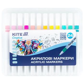 Маркери акрилові Kite Creative K-1157 24шт