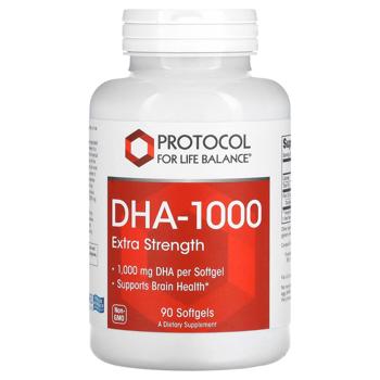 Докозагексаєнова кислота Protocol for Life Balance DHA-1000 90 гелевих капсул - купити, ціни на Біотус - фото 1