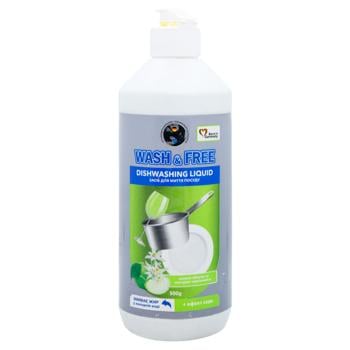 Wash&Free Green Apple and Edelweiss Dishwashing Liquid 500g