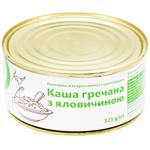 Каша Auchan гречневая с говядиной 325г