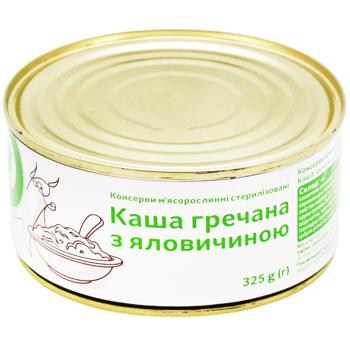 Каша Auchan гречневая с говядиной 325г