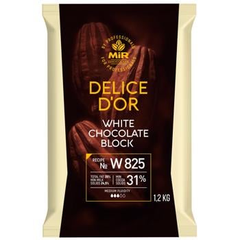 Шоколад білий MiR Delice D'or W825 31% 1,2кг - купити, ціни на METRO - фото 1