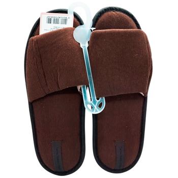 Капці чоловічі Twins 11513 HS-VL вельвет коричневі р.40/41 - купити, ціни на Ідеал - фото 1