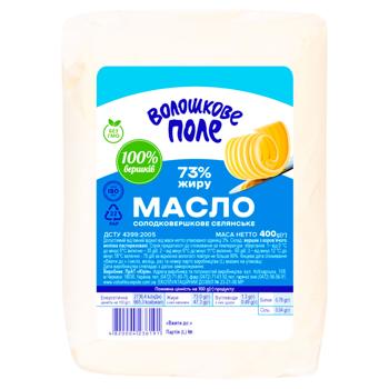 Масло Волошкове Поле Селянське сладкосливочное 73% 400г